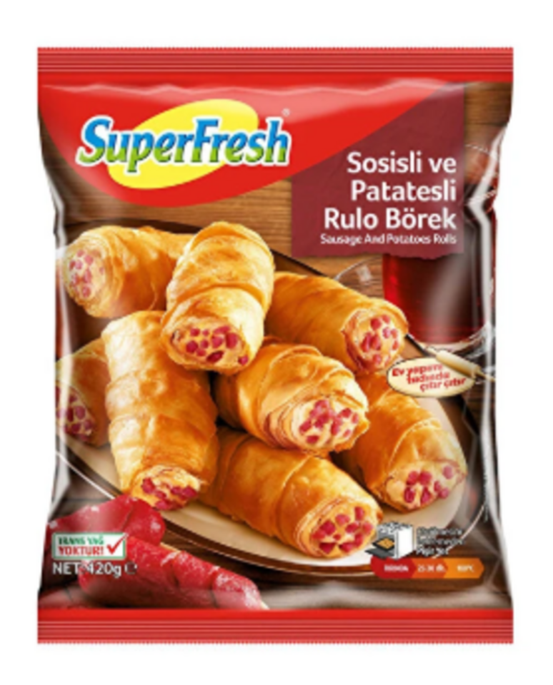 SUPERFRESH RULO BÖREK 420 GR-SOSİSLİ